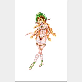 Christmas Quetzalcoatl Tecnica Mask 2 Posters and Art